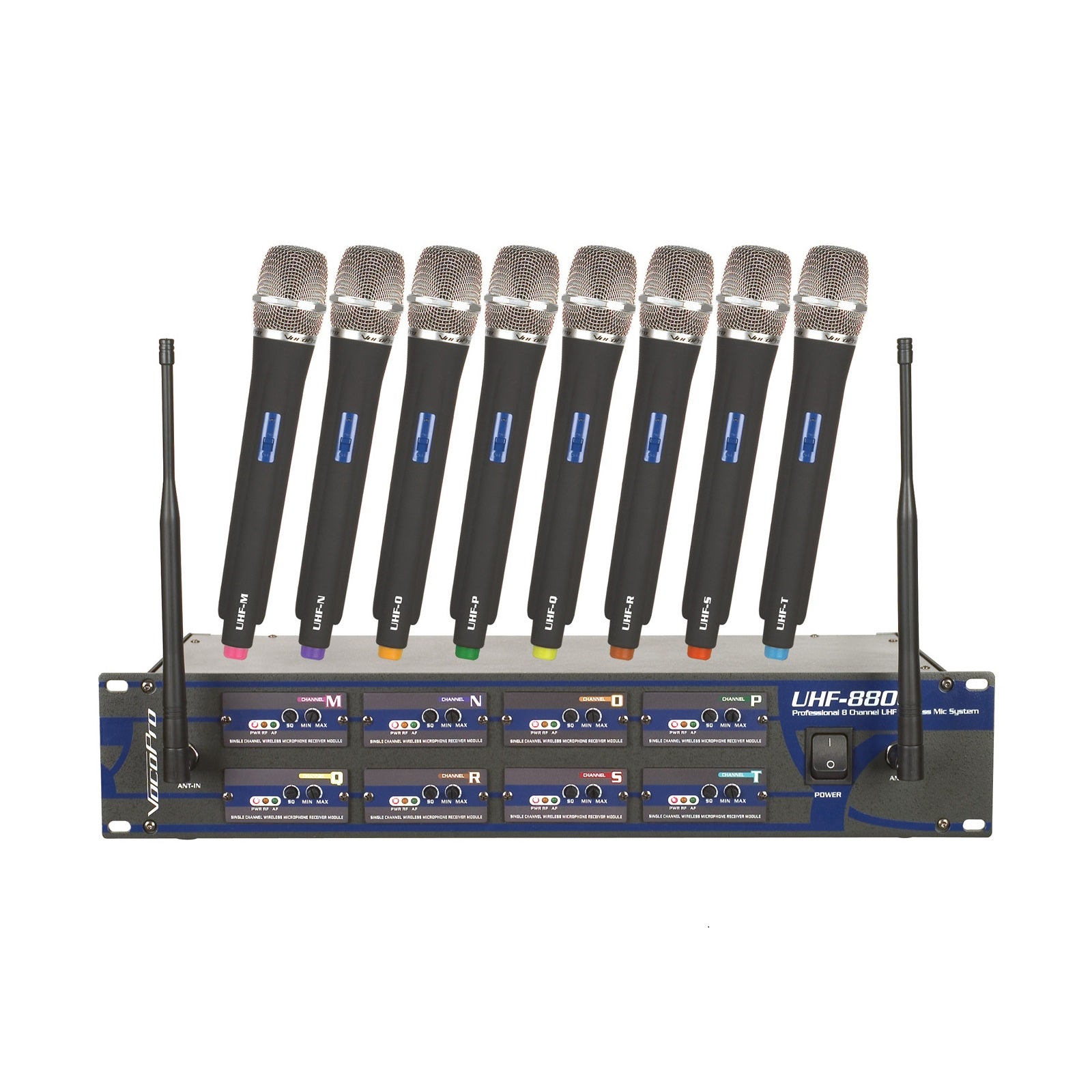 VocoPro UHF 8800 8 Channel Wireless Microphone System