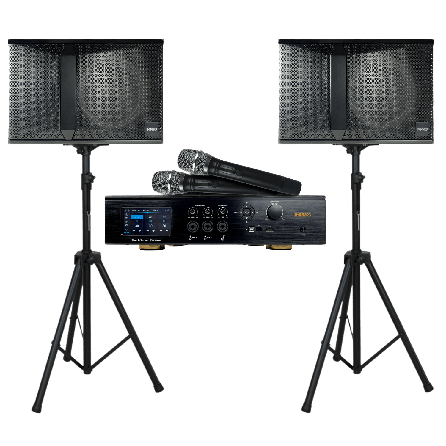 ImPro Star Package with Mixing Amplifier, Speakers, Microphones, and Accessories (4 items)