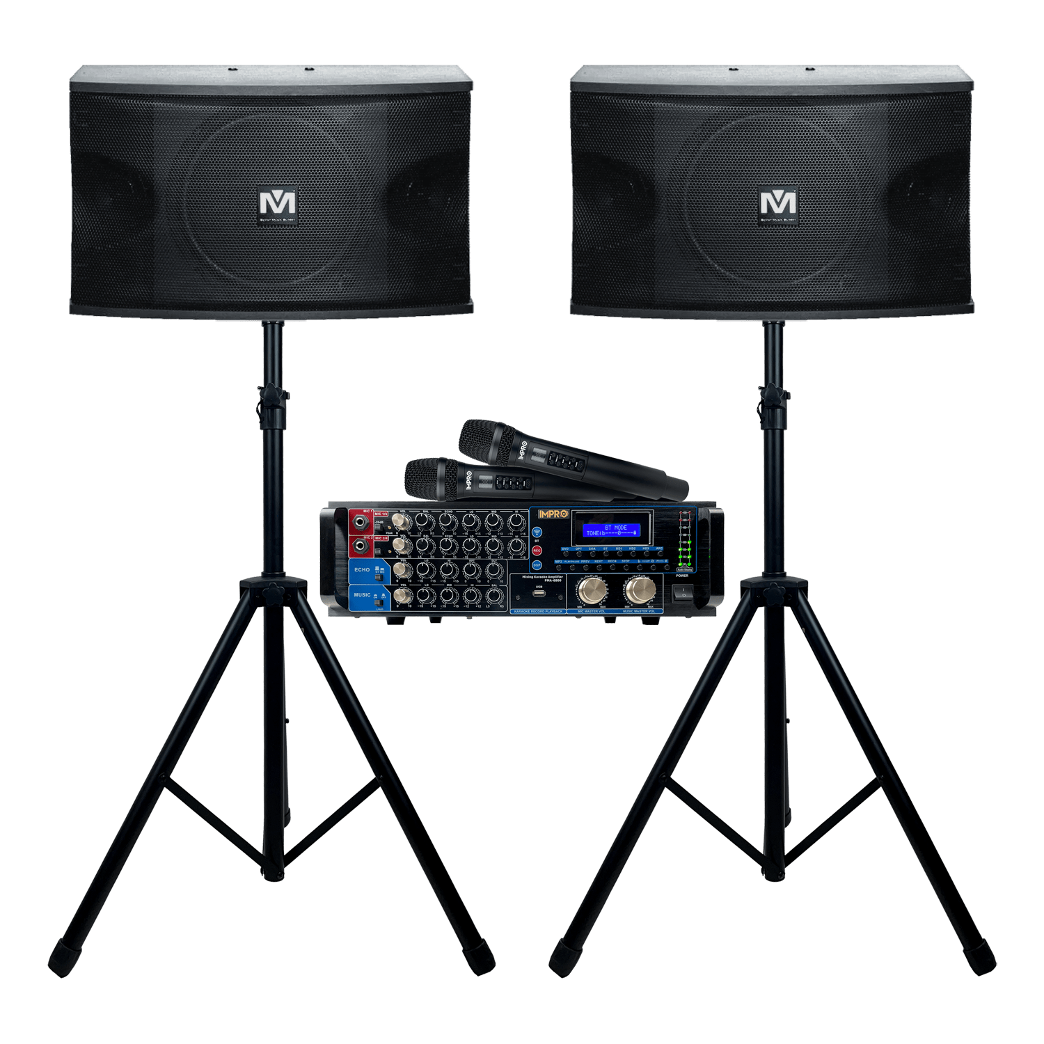 Holiday Encore Bundle 3: Mixing Amplifier, Speakers, Microphones, and Accessories (4 items)